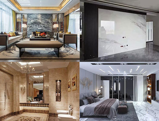 Het hoge Glanzende 1220x2440mm 3mm de Muurcomité van pvc Marmeren UVblad van pvc