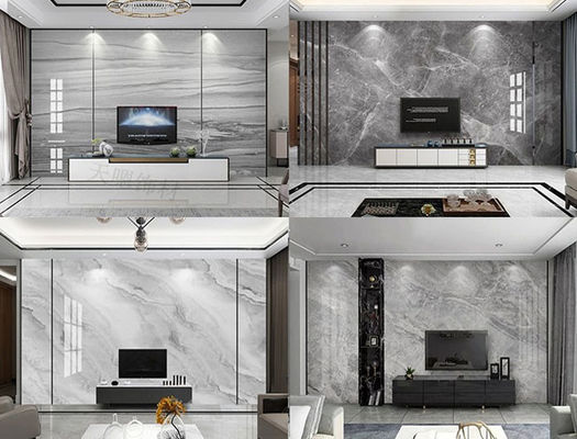 Het hoge Glanzende 1220x2440mm 3mm de Muurcomité van pvc Marmeren UVblad van pvc