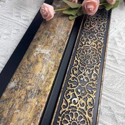 Waterdichte Decoratieps Binnenlandse 3D Houten Muur die Kroonlijstafgietsel Commissie