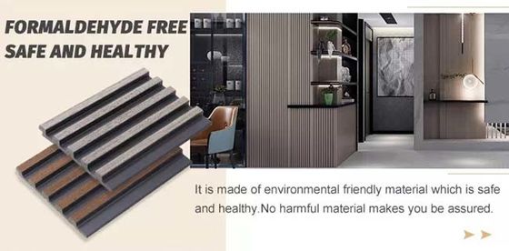 Waterdichte Geluiddichte Gecanneleerde PS Muurcomités Gemakkelijke Installatie Houten Plastic Samenstelling