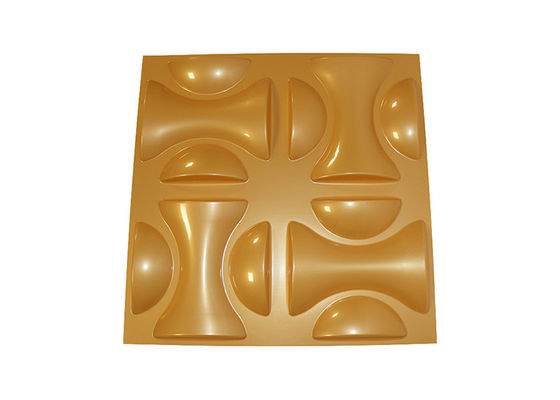 500x500mm het Decoratieve 3D Muurcomités Huis Diamond Gold Wall Panel van pvc