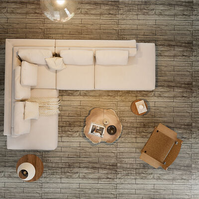 Waterdichte PVC vloersticker met schil-en-plak systeem voor doe-het-zelvers