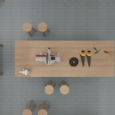 Extra brede rolformaat zelfklevende vloertegelstickers voor grotere kamers of ruimtes