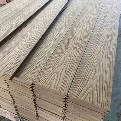 Buiten WPC-wandpaneelsysteem Waterdicht houten kunststofcomposite voor buitenwandbekleding