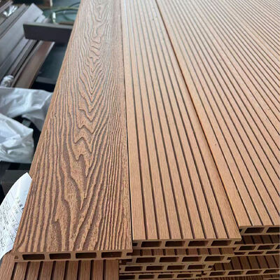 Buiten WPC-wandpaneelsysteem Waterdicht houten kunststofcomposite voor buitenwandbekleding