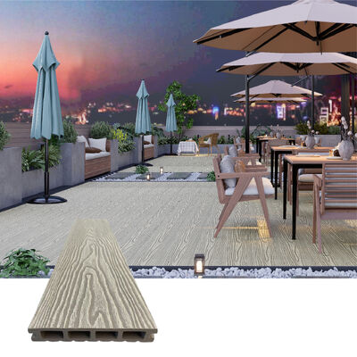 Buiten WPC wandpaneel Buiten waterdicht composiet houten panelen voor gebouwdecoratie