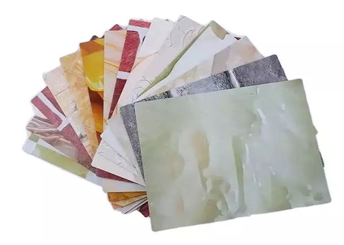 Waterdicht Marmeren het Blad Hoog Glanzend Uv Marmeren Blad van Pvc voor Binnenlandse Muren