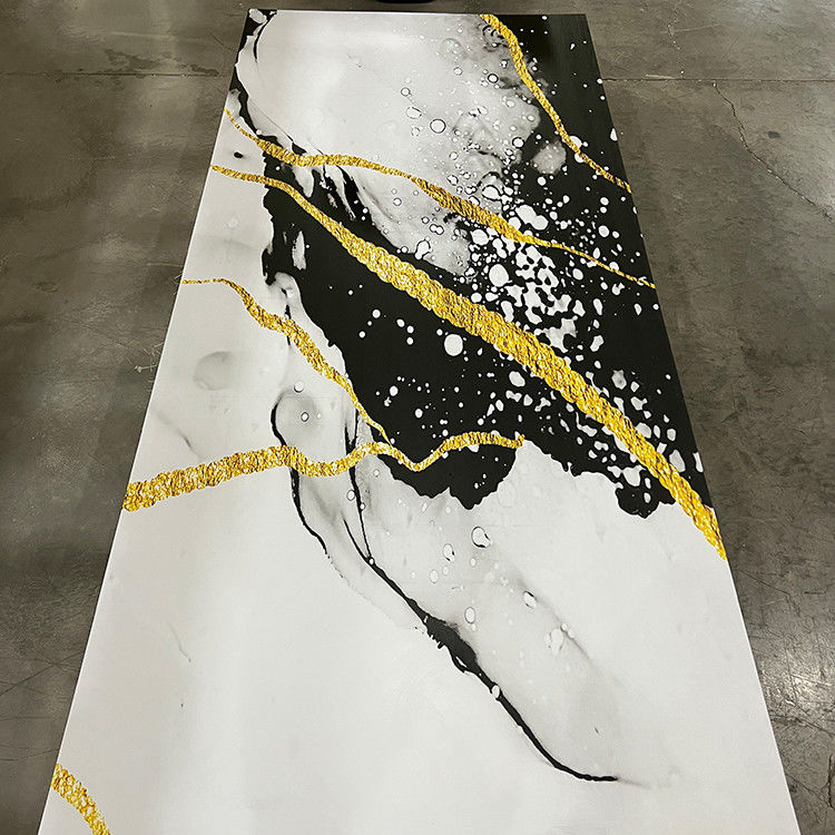 1220*2440mm 3D Digitaal Gedrukt UV Marmeren Plaat UV Platen Voor TV Wand Decoratie Plaat