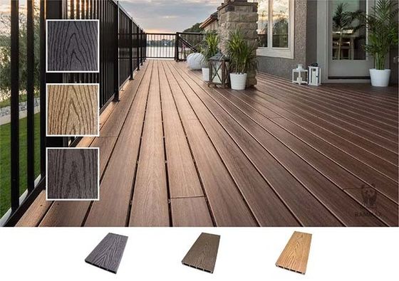 De houten Vloer 3D het In reliëf maken Waterdichte Vloer van het Textuurwpc Decking Samengestelde Dek