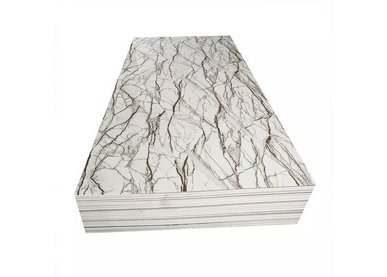Binnenlands Blad 1220x2800mm van pvc van Muurdecotion Waterdicht UV Marmeren Plastic