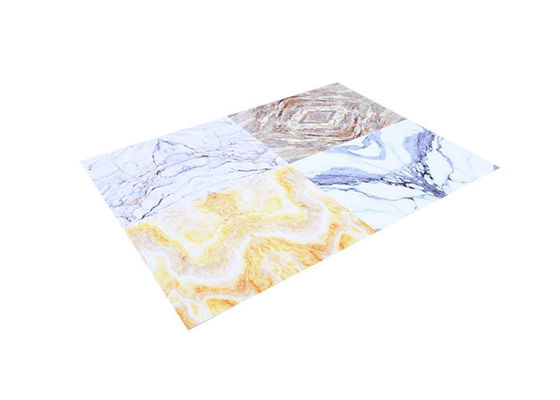 Waterdichte Binnenlandse Decoratieve Marmeren het Blad UV Marmeren Comités van pvc 2mm - 5mm