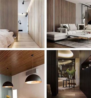 Houten de Comités van de Substituutwpc Louvered Gecanneleerde Muur Elegante Veelzijdig
