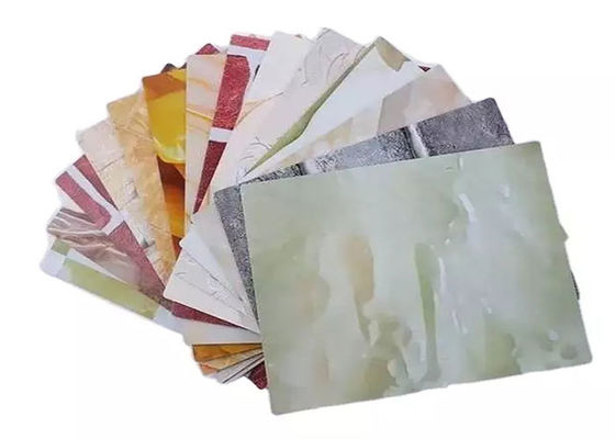 Waterdicht Marmeren het Blad Hoog Glanzend Uv Marmeren Blad van Pvc voor Binnenlandse Muren