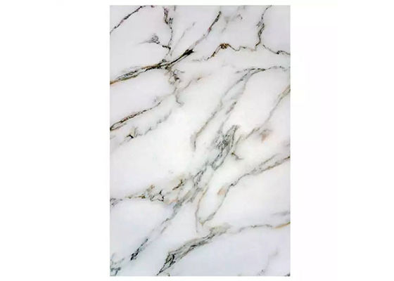 1220x2800x3mm van de het Bladmuur van pvc de Marmeren Decoratieve UVraad voor Saudi-Arabië