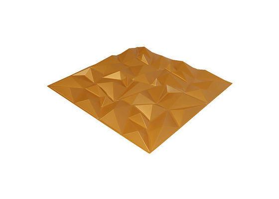Waterdichte Binnenlandse Decoratieve 3D de Muurcomités het 1mm Glanzen Gouden Diamond Design van pvc
