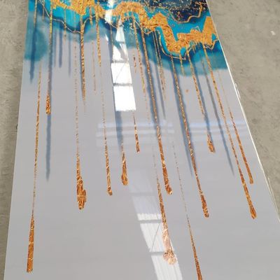 3D Marmeren Blad UV Marmeren 1220x2440 Mm van Drukpvc voor Muurdecoratie