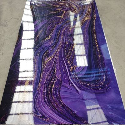 3D Marmeren Blad UV Marmeren 1220x2440 Mm van Drukpvc voor Muurdecoratie