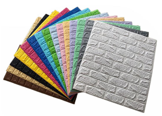Het waterdichte Binnenlandse PE Zelfklevende 3D Behang van het Schuimbehang