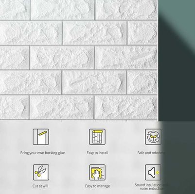 Zelfklevend 3D van de het Schuimmuur van de Schuimbaksteen Decoratief de Stickerbroodje voor Woonkamerdecor
