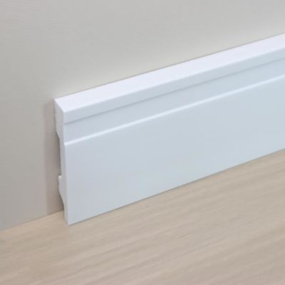 Van de de Raads Witte Bevloering van pvc PS Decoratieve Begrenzende van de het Ontwerpmuur Houten Plint 2.8m