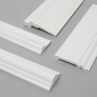Van de de Raads Witte Bevloering van pvc PS Decoratieve Begrenzende van de het Ontwerpmuur Houten Plint 2.8m