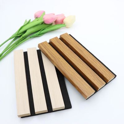 Houtfineer Luxe akoestische panelen Stof Houten gegroefd gecanneleerd
