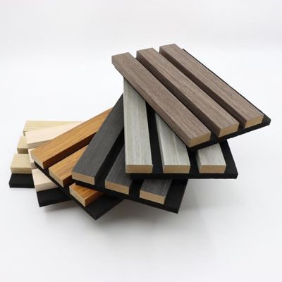 Polyestervezel Wpc akoestische wandpanelen Ecovriendelijk houtfineer