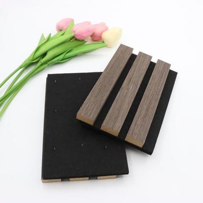 Aangepaste akoestische wandpaneelplaat 100% polyester + MDF met fineer geluidsisolatie