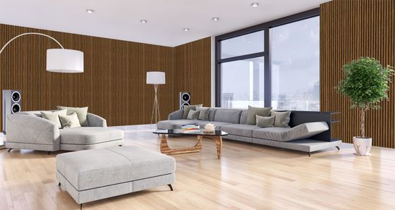 Geluidsisolatie Absorberen Mdf Pet Board akoestische houten latten wandpanelen