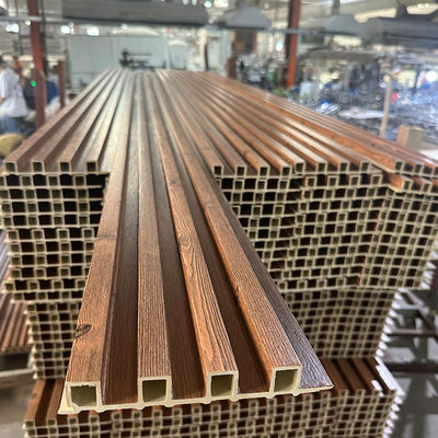 Hout Plastic Composite Cladding Fluted Wall Board WPC Interieurwandpaneel