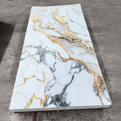 Hoogglanzend PVC-marmeren plaat UV-marmeren plaat gelamineerd plaat voor wanddecoratie
