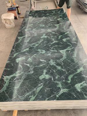 Binnenlands Blad 1220x2800mm van pvc van Muurdecotion Waterdicht UV Marmeren Plastic