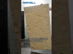 Lichtgewicht PU-paneel van polyurethaansteen Muur Kunstmatig Faux 1200 * 600 mm